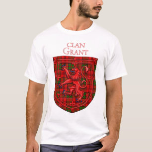 Grant Tartan Scottish Plaid Lion Rampant T-Shirt