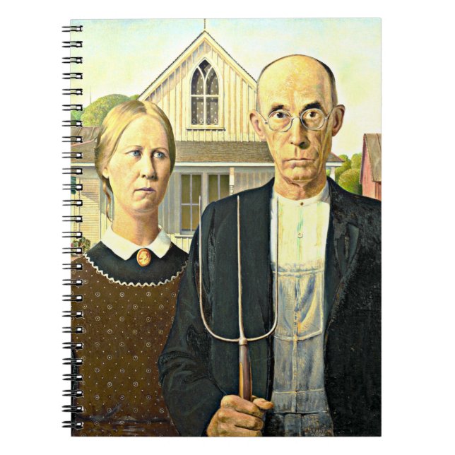 Grant Wood - American Gothic, Notebook (Front)