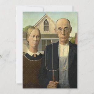 Grant Wood - American Gothic Thank You Card