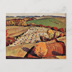 Grant Wood artwork, Landscape Postcard