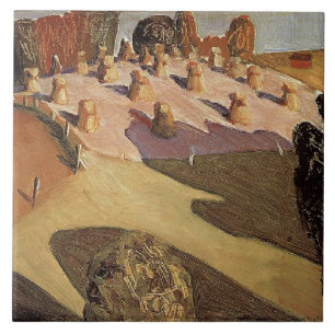 Grant Wood - Iowa Landscape Ceramic Tile