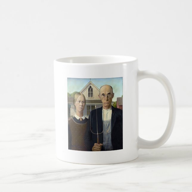 Grant Wood's American Gothic Coffee Mug (Right)
