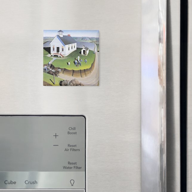 Grant Wood's Arbor Day artwork, Magnet (In Situ (Fridge))