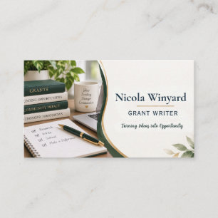 Grant Writer Professional Funding Services Business Card