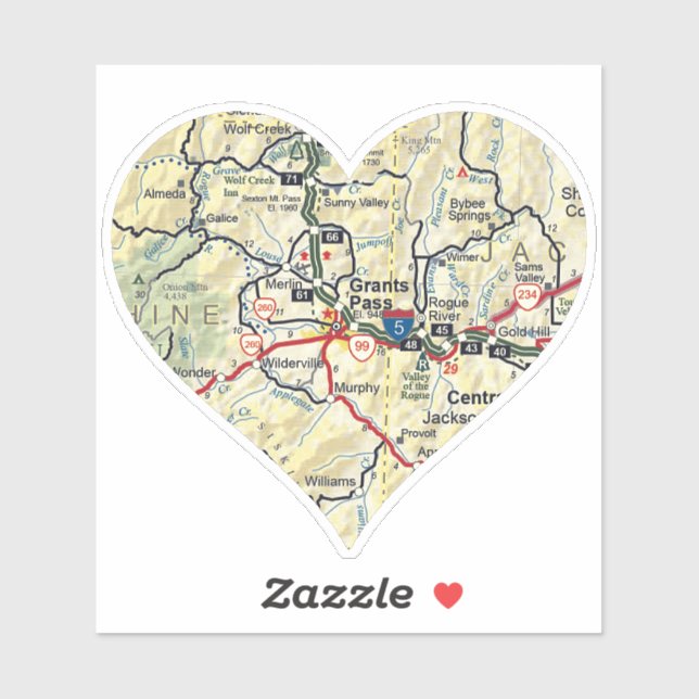 Grants Pass OR Map (Sheet)