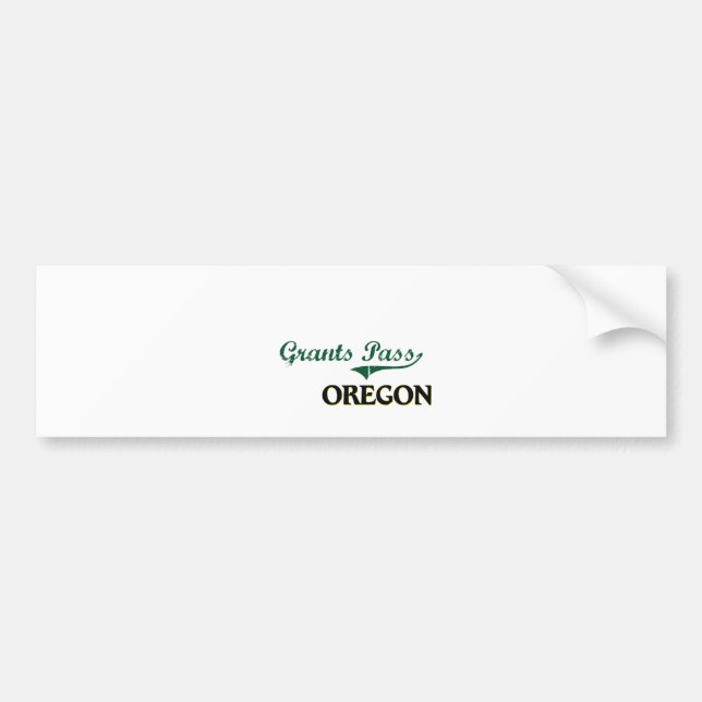Grants Pass Oregon Classic Design Bumper Sticker (Front)