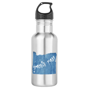 Grants Pass Oregon Wood Grain 532 Ml Water Bottle