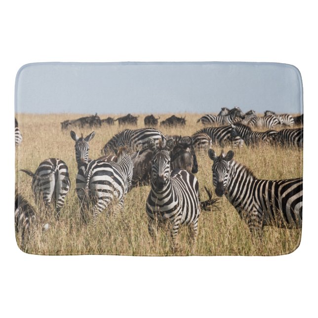 Grant's Zebra Bath Mat (Front)