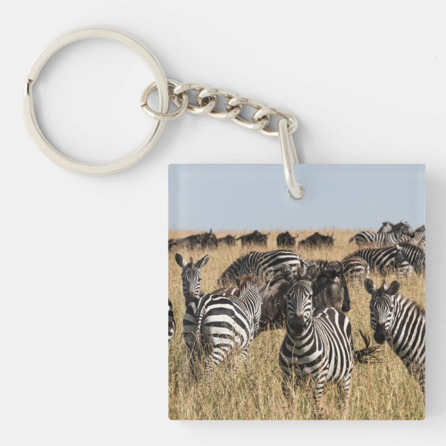 Grant's Zebra Key Ring (Front)