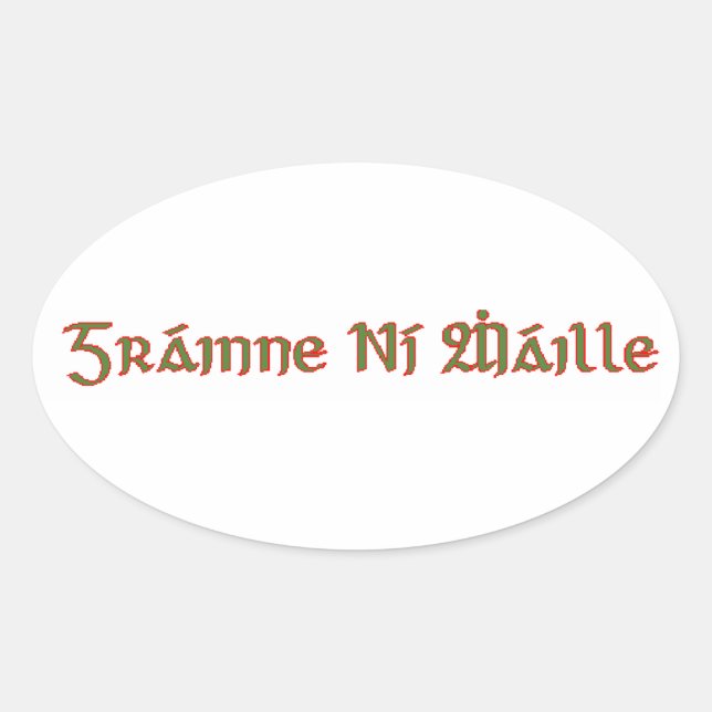 Granuaile Oval Sticker (Front)