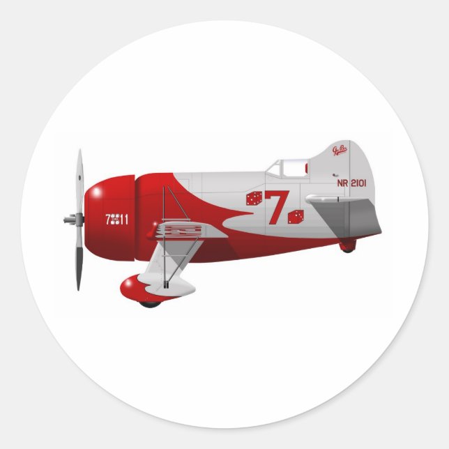 Granville Brothers Aircraft  "Gee Bee R-1" Classic Round Sticker (Front)