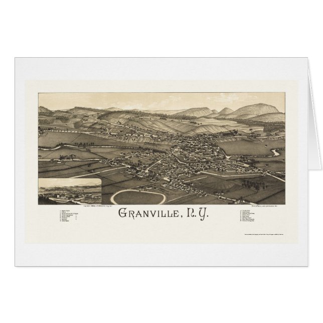 Granville, NY Panoramic Map - 1886 (Front Horizontal)