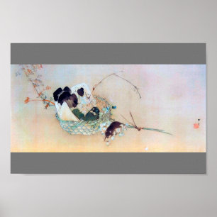 Grape and Mouse, Watanabe Seitei Poster