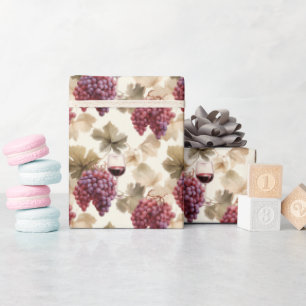 Grape and red wine 2 - wrapping paper