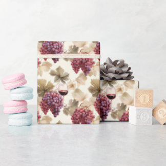 Grape and red wine 2 - wrapping paper