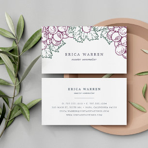 Grape Arbor Sommelier or Wine Industry Business Card