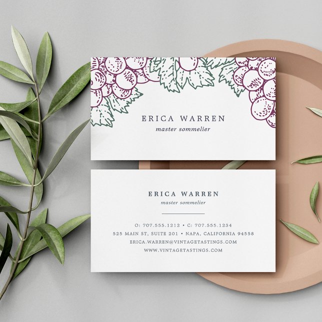 Grape Arbor | Sommelier or Wine Industry Business Card (Creator Uploaded)