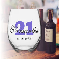 Grape Birthday Number | Black 3D Name Date