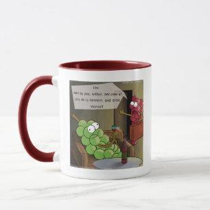Grape Break-Up Funny Food, Wine & Marriage Comic Mug