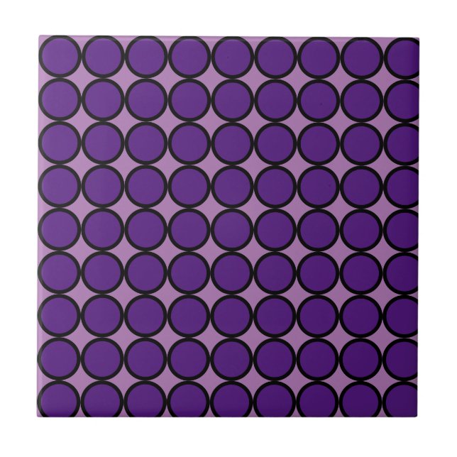Grape Bubbly Art Deco Ceramic Tile (Front)