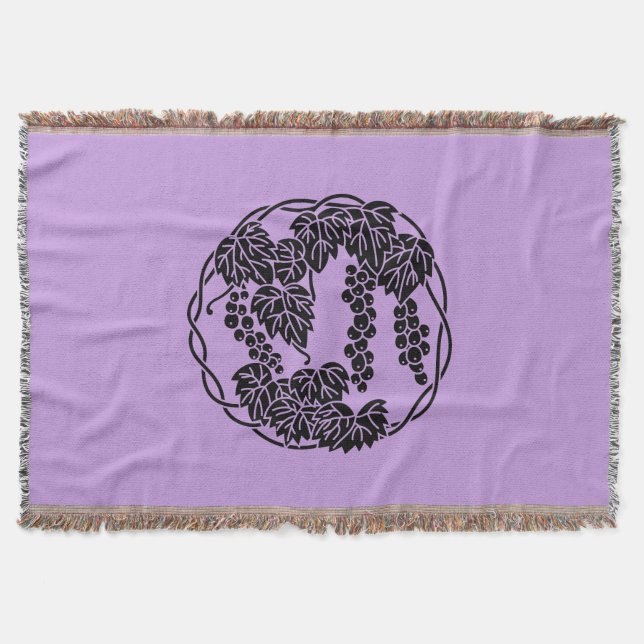 Grape Circle Throw Blanket (Front)