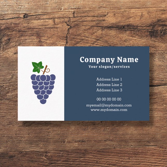 Grape Cluster Business Card (Grape Business Card)