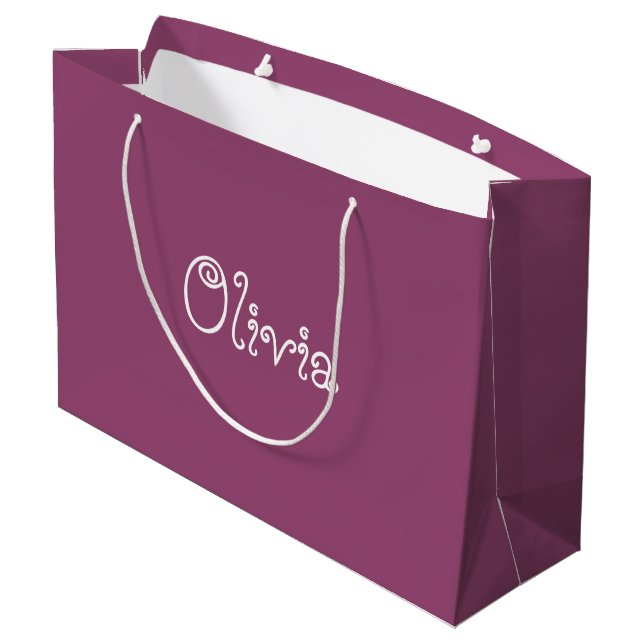Grape Colour Baby Shower Gift Bag (Back Angled)