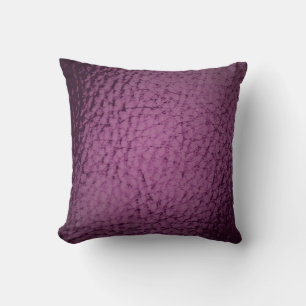 Grape Colour Faux Leather Design Cushion