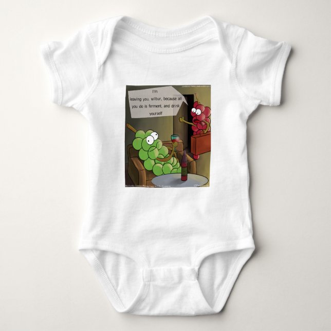 Grape Divorces Funny Baby Bodysuit (Front)
