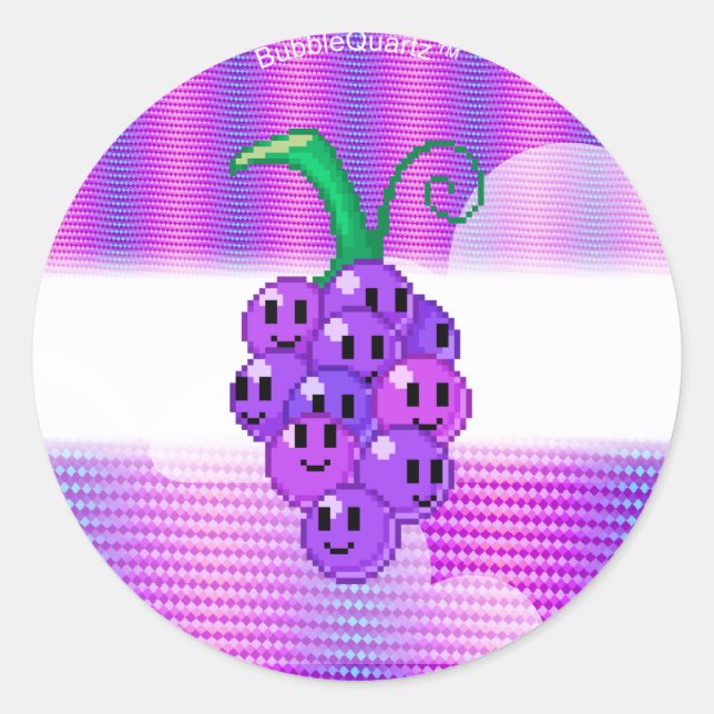 Grape emotes circle stickers (customisable) (Front)