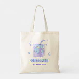 Grape Escape Kawaii Aesthetic Tote Bag