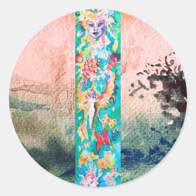 GRAPE FAIRY TALE CLASSIC ROUND STICKER (Front)