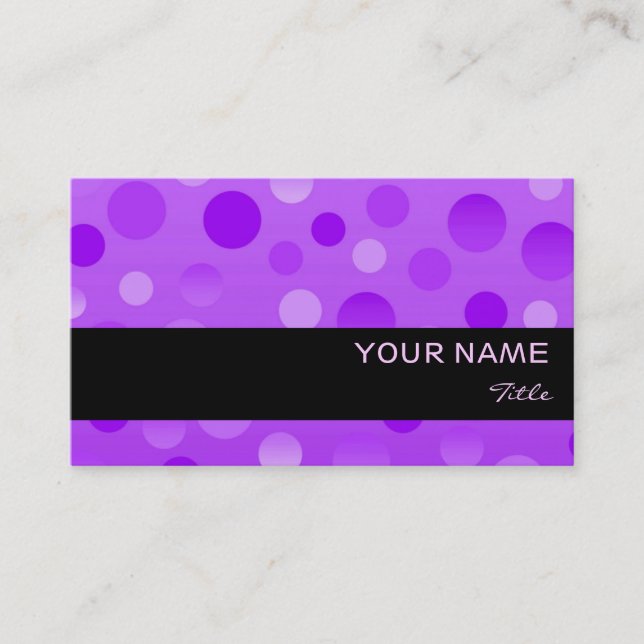 Grape Fizz business card template black stripe (Front)