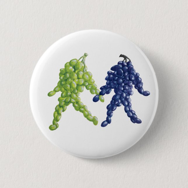 Grape Friends 6 Cm Round Badge (Front)