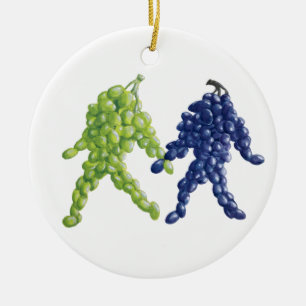 Grape Friends Ceramic Ornament