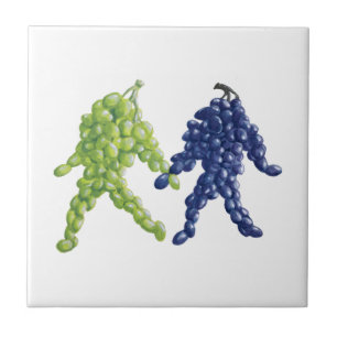 Grape Friends Ceramic Tile