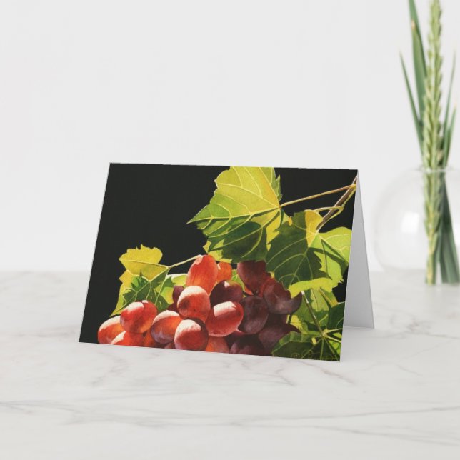Grape Harvest Greeting Card (Front)
