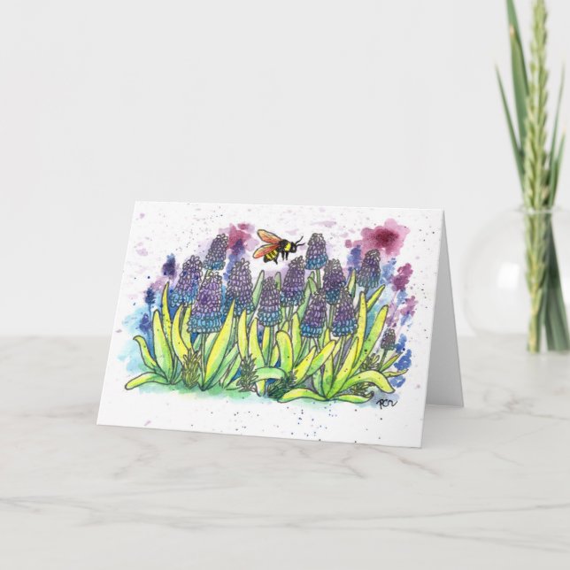 Grape Hyacinth Card (Front)