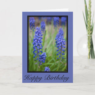 Grape Hyacinth card Happy Birthday