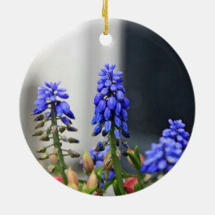 grape hyacinth ceramic tree decoration