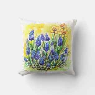 Grape Hyacinth Garden Cushion
