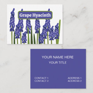 Grape Hyacinth Purple Blue Flower Floral Business Card