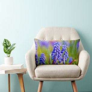 Grape Hyacinths Lumbar Cushion