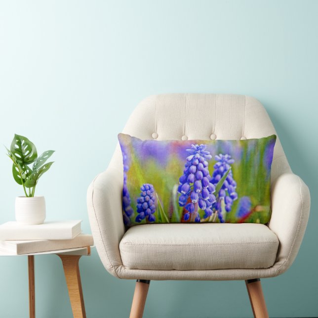 Grape Hyacinths Lumbar Cushion (Chair)