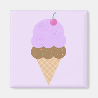 Grape Ice Cream Cone