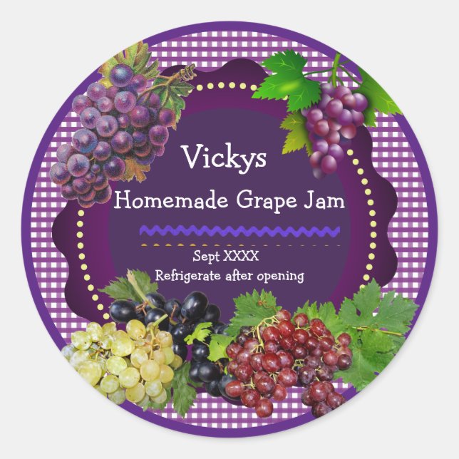 Grape Jam Label Personalise (Front)
