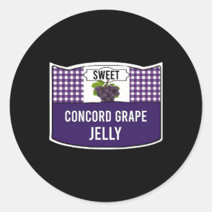 Grape Jelly Group Condiment Costume Family Matchin Classic Round Sticker