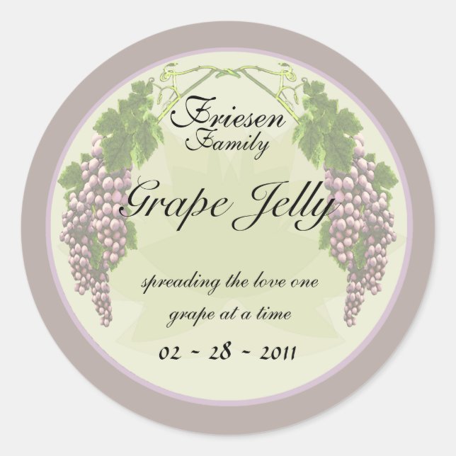 Grape Jelly labels (Front)