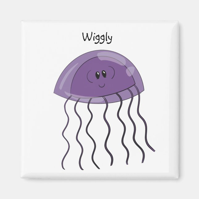 Grape jellyfish magnet (Front)