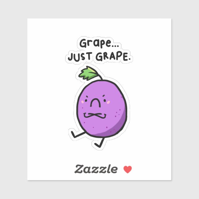 Grape, Just Grape Sour Grape Pun Die-Cut (Sheet)